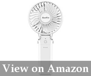 foldable fan with powebank feature