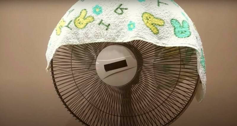 how to make a fan blow cold air